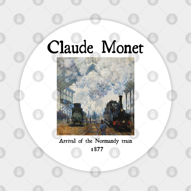 Arrival of the Normandy train by Claude Monet Magnet by Cleopsys